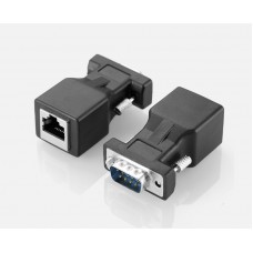  DB9 serial port to network port RJ45 adapter RS232 plug serial port cable extension cable male and female head solder-free