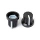 Potentiometer knob switch cap